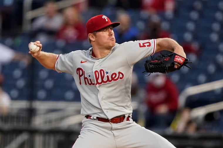 Chase Anderson picked up his second win of the season Tuesday night as the Phillies beat Washington, 6-2, at Nationals Park.