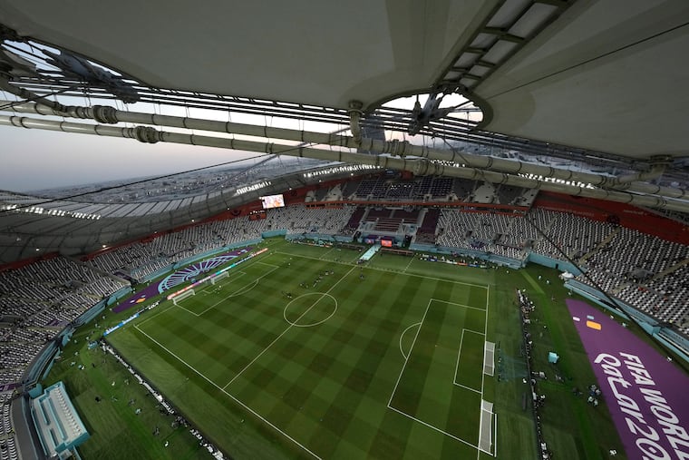 General view of the Khalifa International Stadium ahead the World Cup round of 16 soccer match between the Netherlands and the United States, in Doha, Qatar, last week.