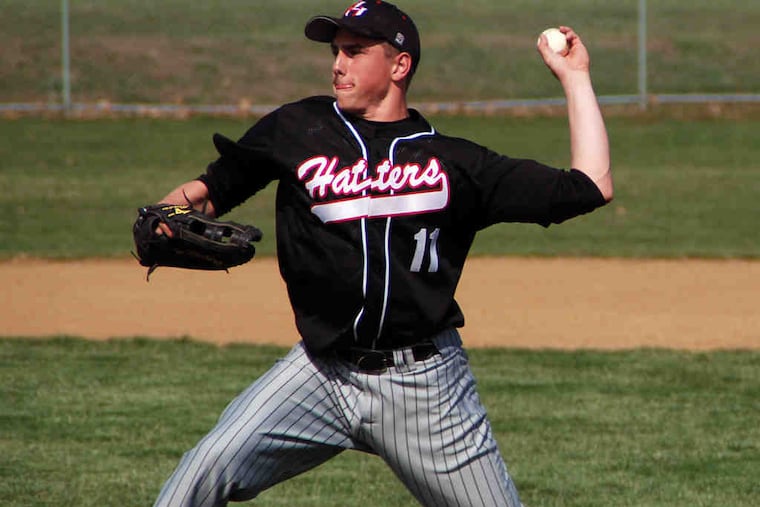 Hatboro-Horsham's lefthanded ace, Matt Hollenbeck, is also a huge threat with a bat in his hands. In Tuesday's 12-0 rout of Souderton, he delivered the first grand slam of his high school career.