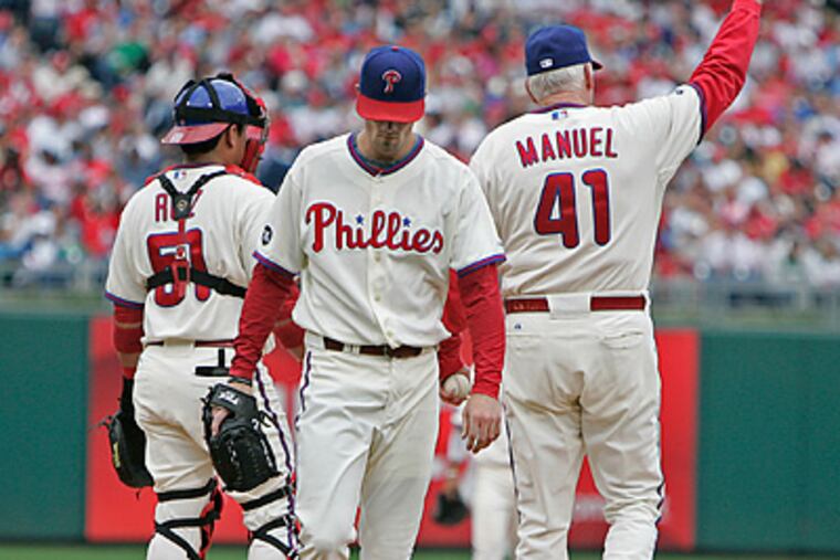 The Phillies were unable to clinch the NL East with Cole Hamels on the mound. (Michael Bryant/Staff Photographer)