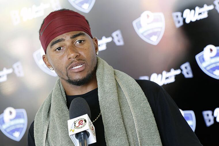 Redskins wide receiver DeSean Jackson seems to prefers Washington fans to Eagles fans. (Geoff Burke-USA TODAY) Sports)