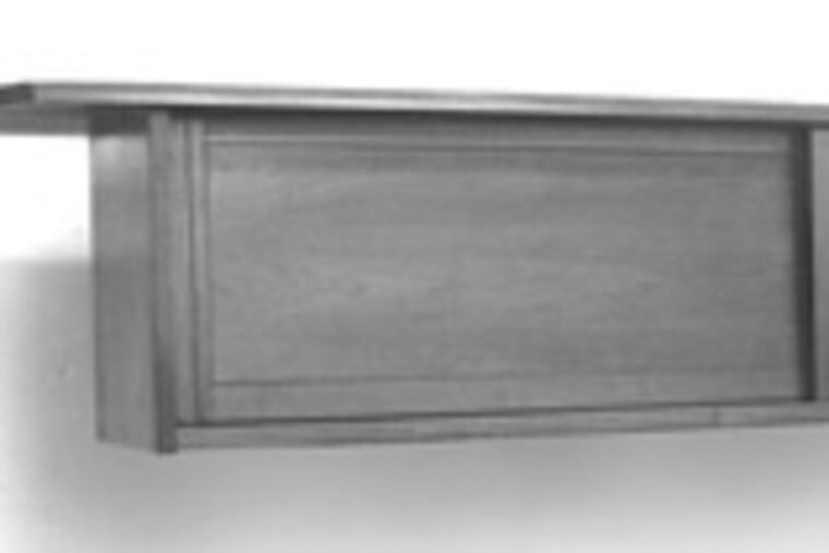 The sale of the estate of Louise Lux-Sions at Stephenson's will feature this George Nakashima hanging sliding-door cabinet.