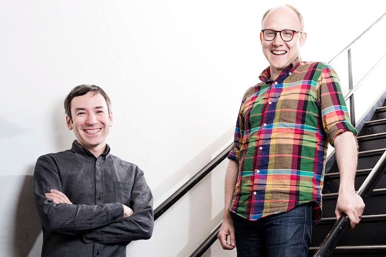 Andy Greenwald (left), now in Brooklyn, and Chris Ryan, now in L.A., met in a Main Line bookstore.