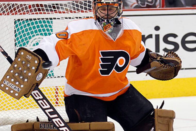Highly-paid goaltender Ilya Bryzgalov has played well at times, but not consistently. (Yong Kim/Staff file photo)