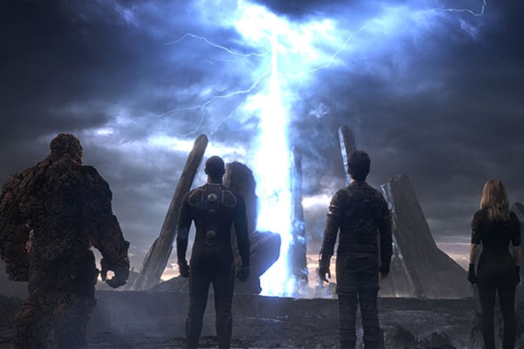 Whatever it is that the Fantastic Four are looking at here, it's likely not a sequel, as the Fox film, made under a previous arrangement with Marvel and missing the Disney touch, couldn't even win top spot at the box-office its first weekend in release. Twentieth Century Fox via AP