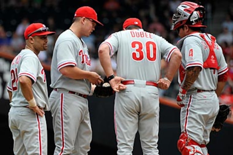 Vance Worley allowed eight runs, five earned, on 12 hits against the Mets on Sunday. (Kathy Kmonicek/AP Photo)