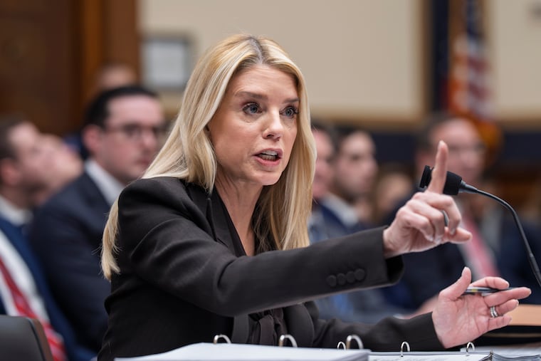 Attorney General Pam Bondi testifies before a House Judiciary Committee oversight hearing on Capitol Hill Wednesday.