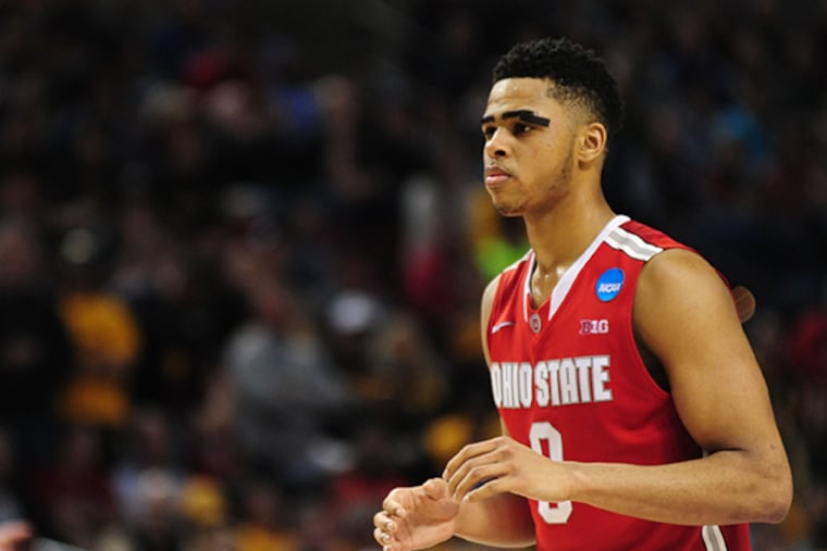Ohio State Buckeyes guard D'Angelo Russell worked out for the Sixers. (Godofredo Vasquez / USA Today)