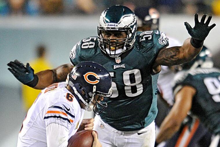 The Eagles' Trent Cole. (Clem Murray/Staff Photographer)