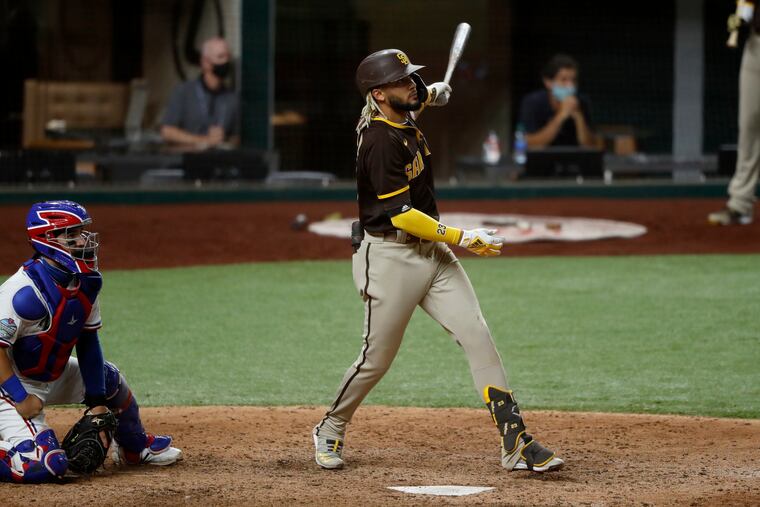 Fernando Tatis Jr. leads baseball in home runs, RBIs, and runs scored.