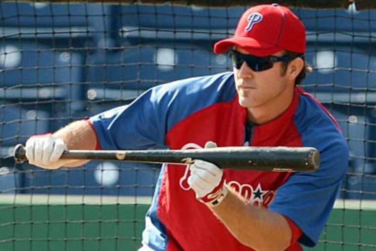 "We're not going to look for the short-term solution," Chase Utley said of his knee injury. (Yong Kim/Staff Photographer)