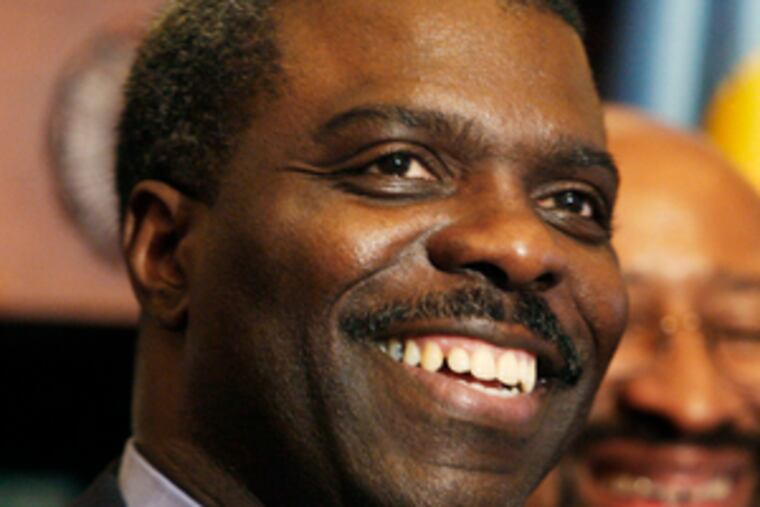 Clarence D. Armbrister , Temple's chief operating officer, will be mayoral chief of staff for Michael Nutter (behind him).