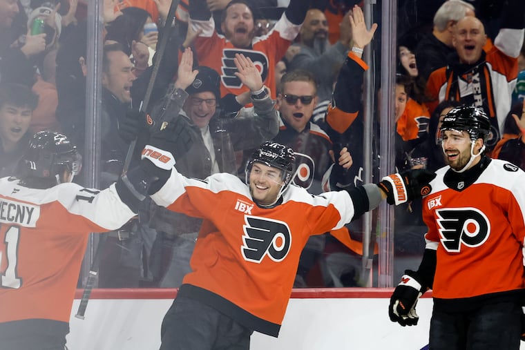 Tyson Foerster has scored nine goals in 19 games of action so far.