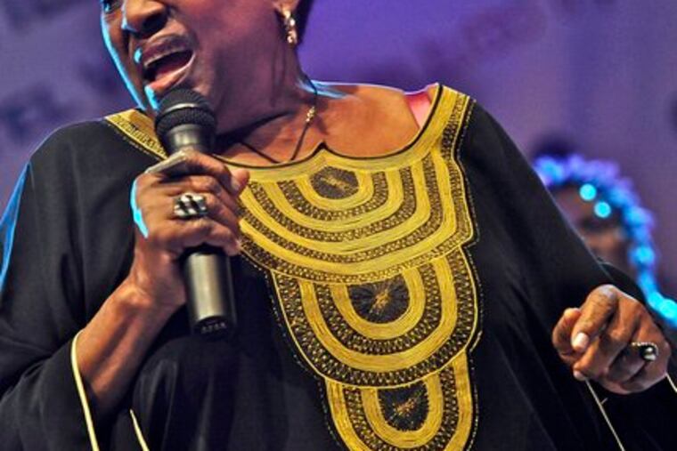 Miriam Makeba during her last concert in Volturno, southern Italy. She collapsed while on stage.