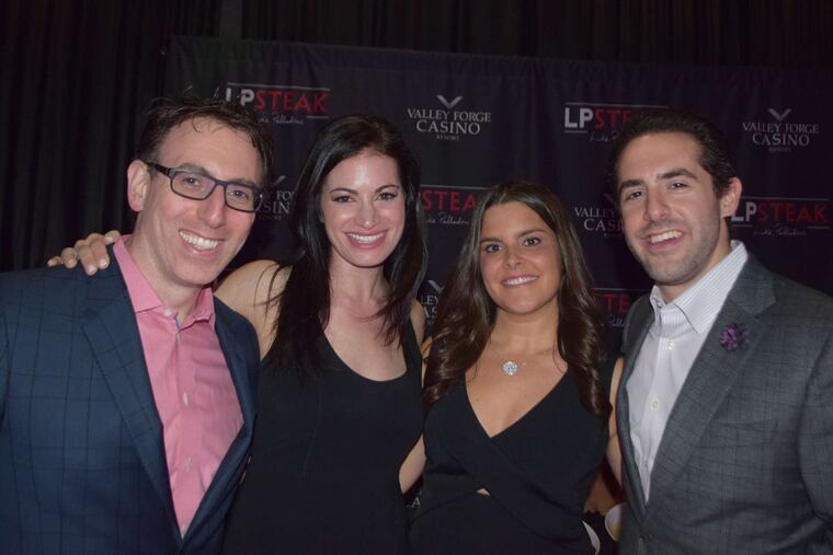 At the Children's Hospital benefit at the Valley Forge Casino are (from left) Ben Kirshner and his wife, Rebecca, and Margot Bloom and her husband, Jason.