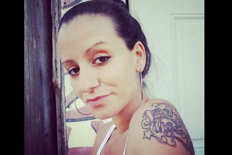 Megan Doto, 26, in a Facebook photo. Neighbors identified Doto as the pregnant woman who died yesterday when a stray bullet from a shooting about a block from where she was sitting on Adams Avenue near Griscom Street in Frankford. (Facebook photo)