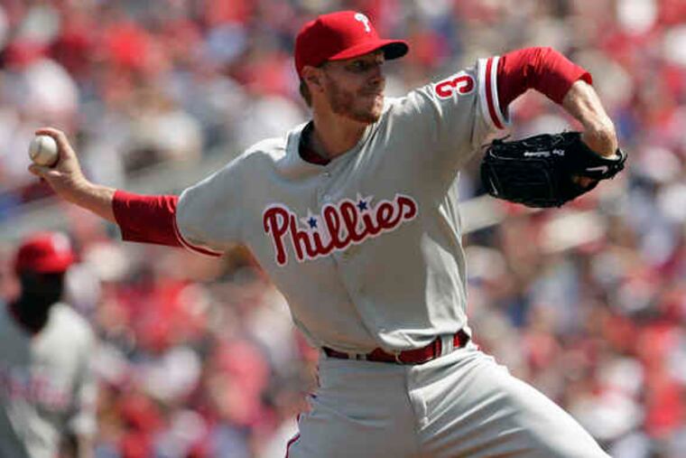 Roy Halladay deals against the Nationals in his Phillies debut. The team's big off-season acquisition lived up to his billing.