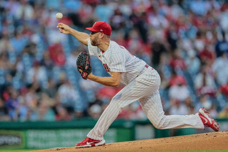 Phillies pitcher Zack Wheeler suffered a rough outing against the Braves at Citizens Bank Park on Tuesday.