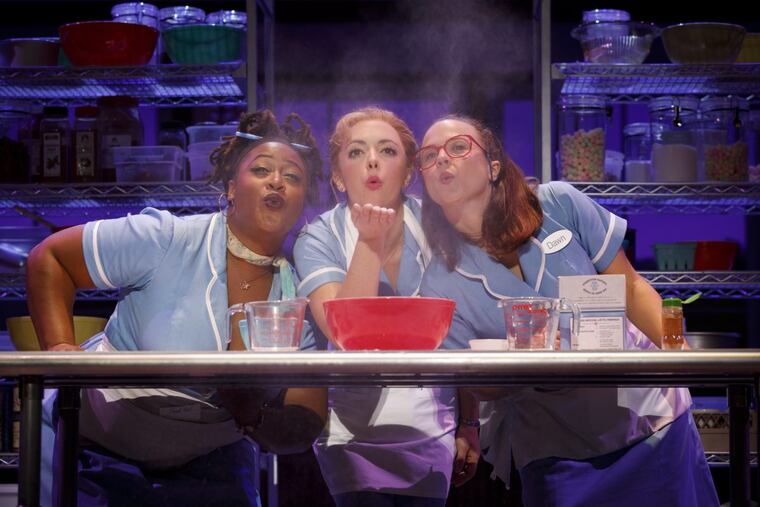 (Left to right:) Charity Angel Dawson, Desi Oakley and Lenne Klingaman in the national tour of "Waitress," Feb. 13-18 at the Forrest Theatre.