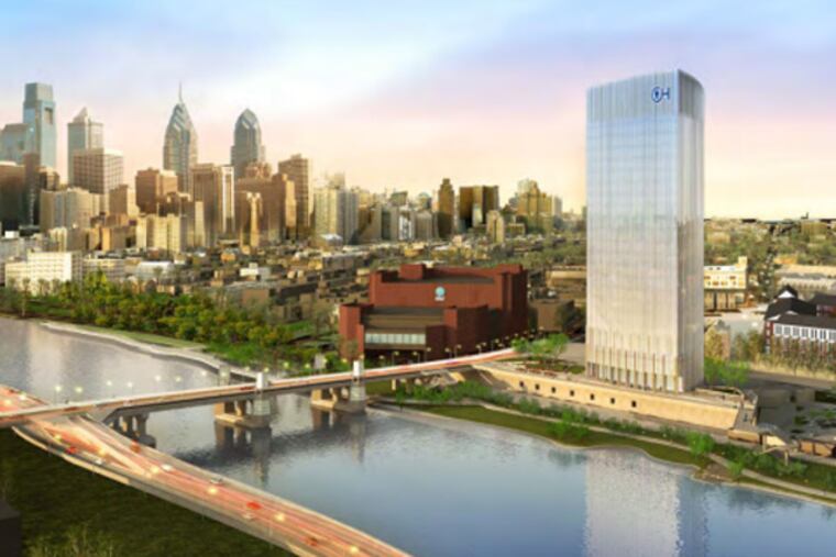 Children's Hospital proposal for new research and office facility on the east side of the Schuylkill.