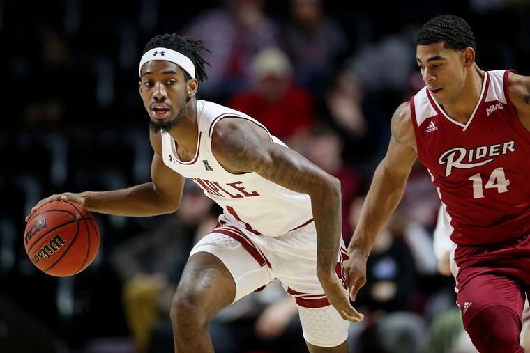 Quinton Rose, pictured during a game against Rider on Dec. 21, scored 12 points in Temple's loss to Tulsa on Friday.