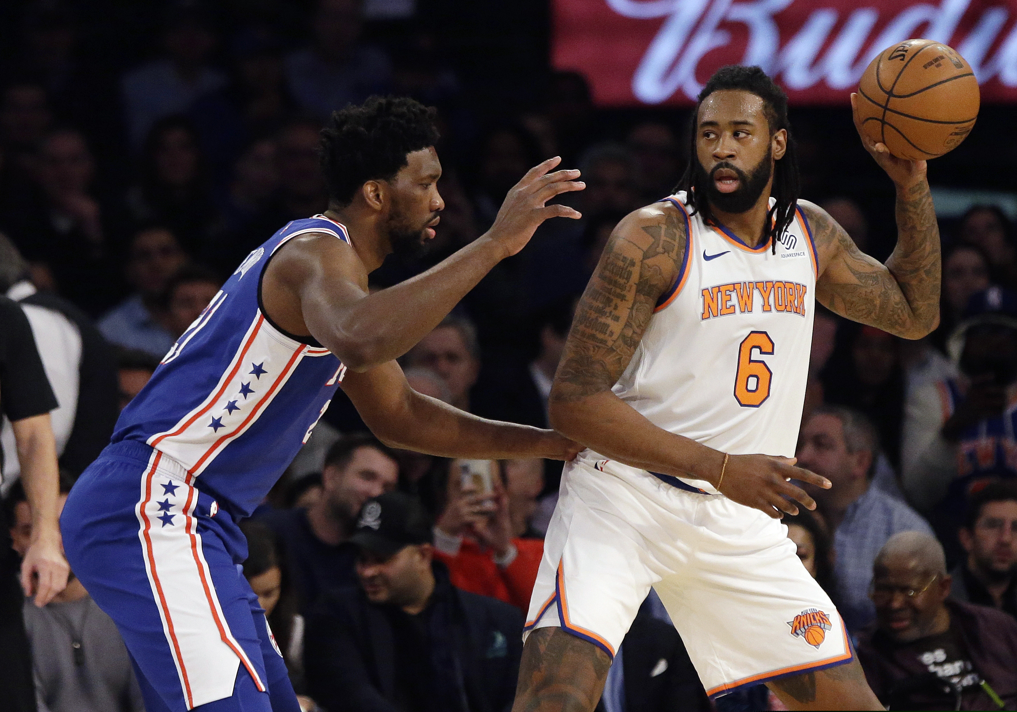 In their final game before the All-Star break, the 76ers woke up in the fourth quarter and thwarted a Knicks comeback attempt.