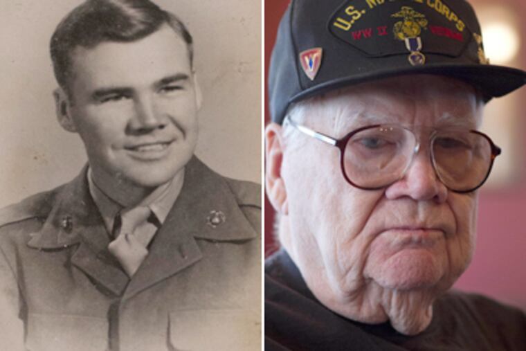 Bob Scullin, 86, of Pennsauken, was a 19-year-old Marine Corps private when he landed on Iwo Jima on Feb. 19, 1945.