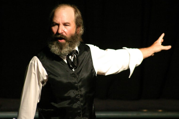 Robert Weick as Karl Marx in “Marx in Soho,” through Sept. 22 at the Philadelphia Fringe Festival.