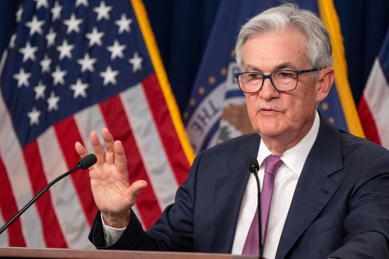 Federal Reserve Chair Jerome Powell speaks during a news conference following a Federal Open Market Committee meeting last week at the Federal Reserve Board Building in Washington.