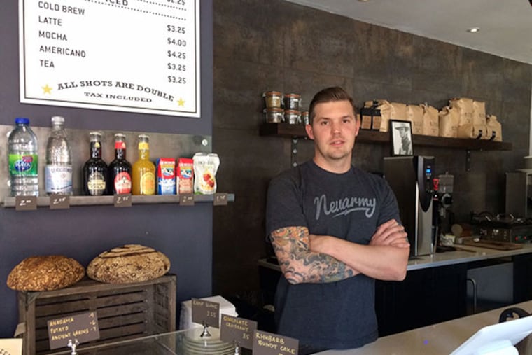 Jonathan Adams, co-owner of Rival Bros., in his new shop at 24th and Lombard.