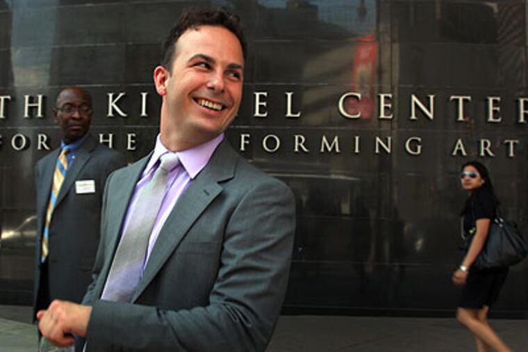 Yannick Nézet-Séguin leaves the Kimmel Center after being introduced to the community in June. (Laurence Kesterson / Staff Photographer)