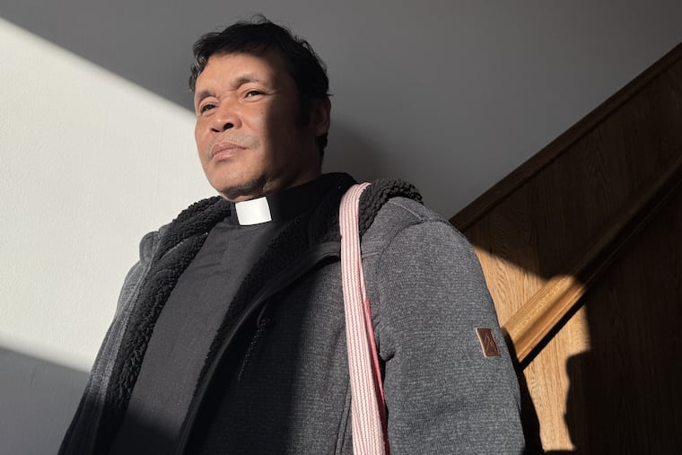 Saw Ba Mya James, an ethnic Karen refugee from Myanmar, stands for a portrait in St. Paul, Minn., on Jan. 28, 2026.