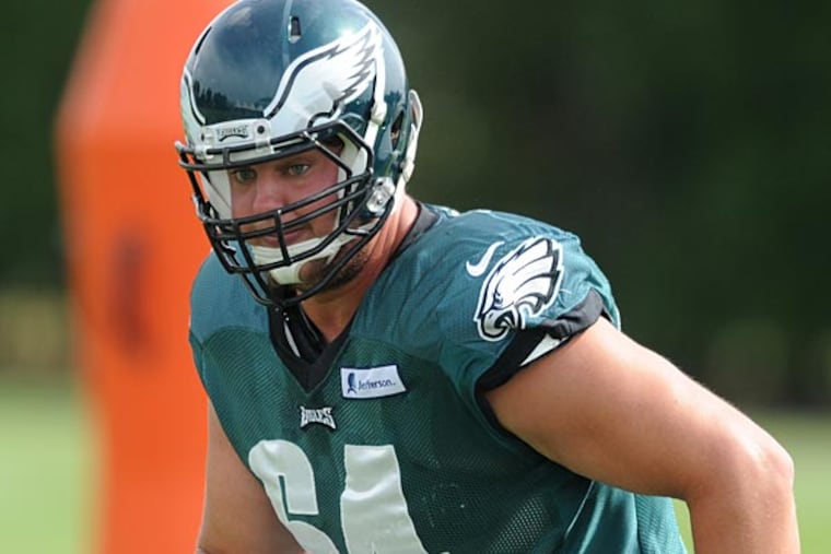 Eagles offensive lineman Matt Tobin.