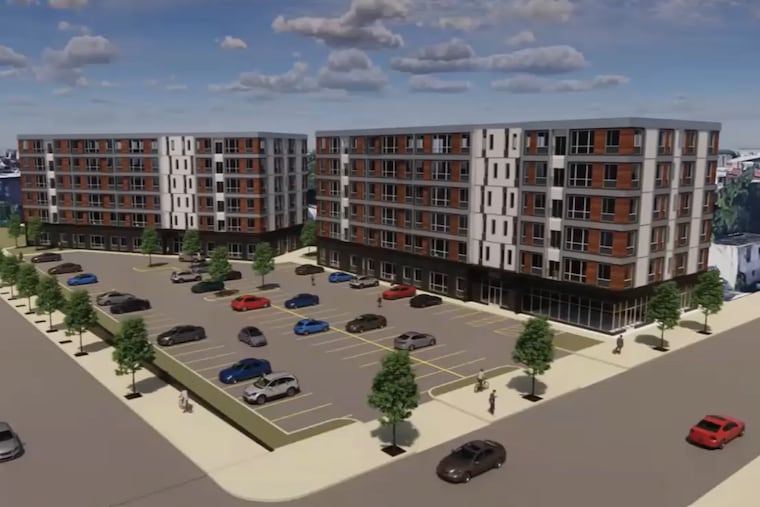 The compromise agreement on Omni's affordable-housing apartment project would put a large surface parking lot in front of the buildings.