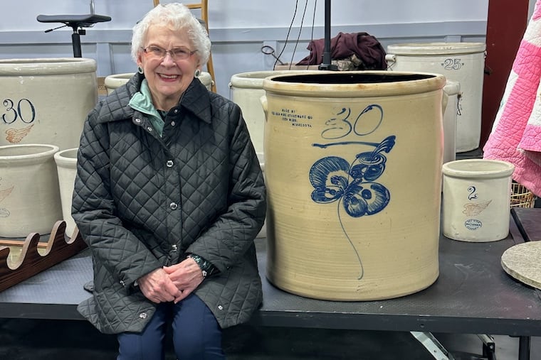 “The whole situation kind of left me in shock. Thankful, but in shock,” said Lois Jurgens after her stoneware crock fetched $32,000 at auction.