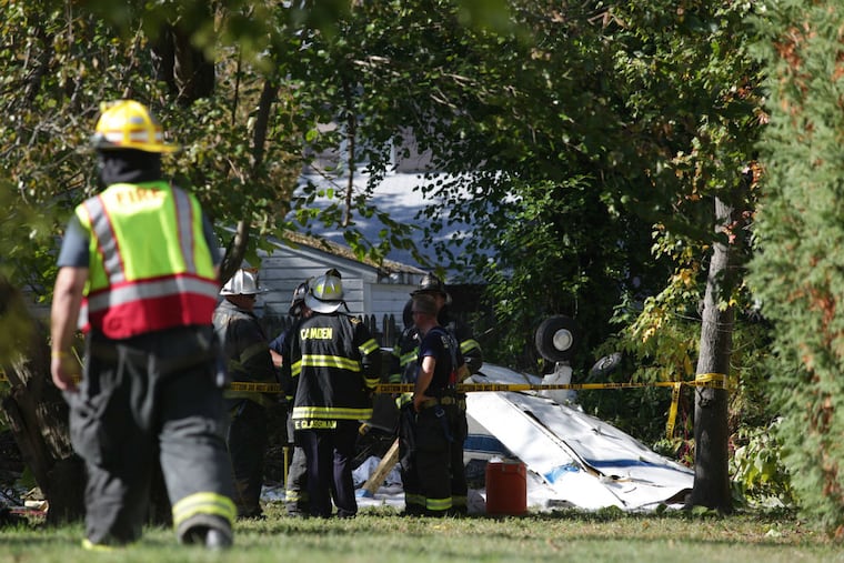 A small plane crashed in a Lindenwold backyard on Oct.19, 2016.