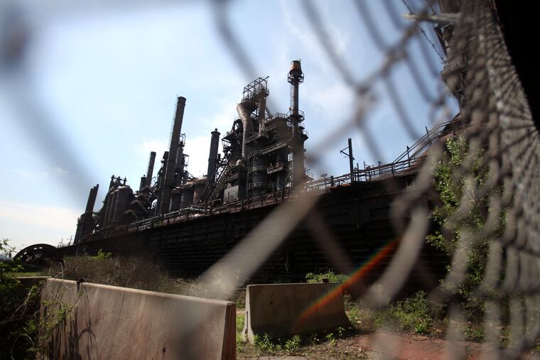 In this May 13, 2009 photo, the old Bethlehem Steel blast furnaces are seen in Bethlehem, Pa.