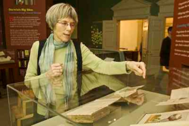 At the American Philosophical Society, director and exhibition curator Sue Ann Prince looks at some of the materials on display. She says Darwin was a “humble man” whose “big idea was evolution through natural selection. It was the process by which it happens.”