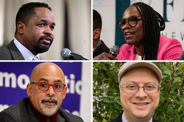 From top left clockwise: State Sen. Sharif Street, physician Ala Stanford, tax adviser Shaun Griffith, and State Rep. Chris Rabb. All are running for the Democratic nomination to represent Pennsylvania's 3rd Congressional District.