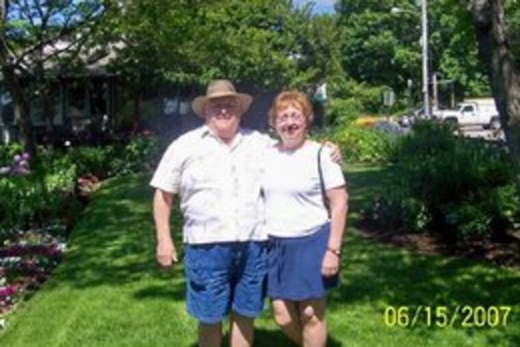 Paul and Felicia Teske of Boothwyn wonder if the letters "God" spelled by seeds in a slice of eggplant are a sign from above. They have been keeping it safely stored, unbreaded.