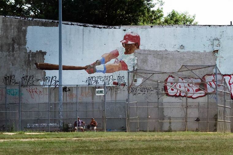 The baseball fields behind John Welsh Elementary School.