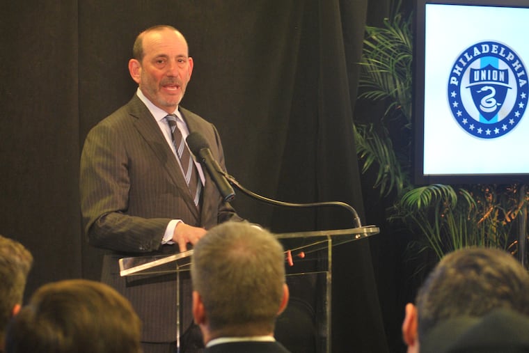 Major League Soccer commissioner Don Garber was a guest of honor at the Union's ceremony unveiling Subaru Park as the new name of their stadium.