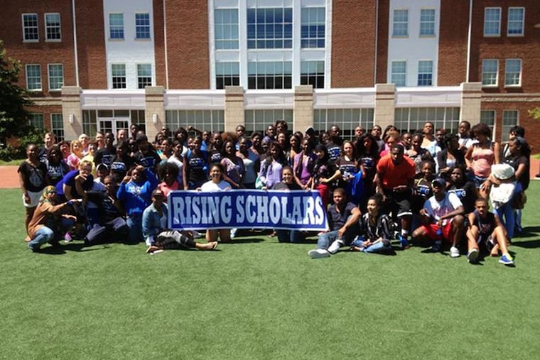 The Rising Scholars participants from Academy Park High School during their 2013 campus visit. The students spent time at the University of Delaware last year. (EDWARD SMALL / Academy Park principal)
