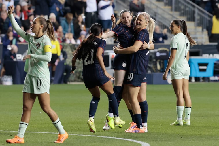 Alyssa Thompson (21), Rose Lavelle, and Lindsey Heaps likely will be part of the U.S. squad for the SheBelieves Cup in March.