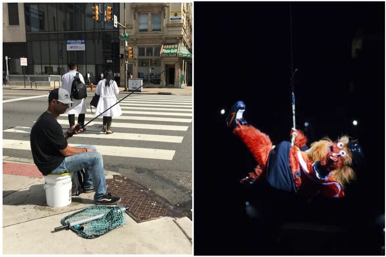 Philly's strangest stories of 2018 include a man caught fishing in a Center City storm drain and the debut of a mascot that may have climbed out of a storm drain.