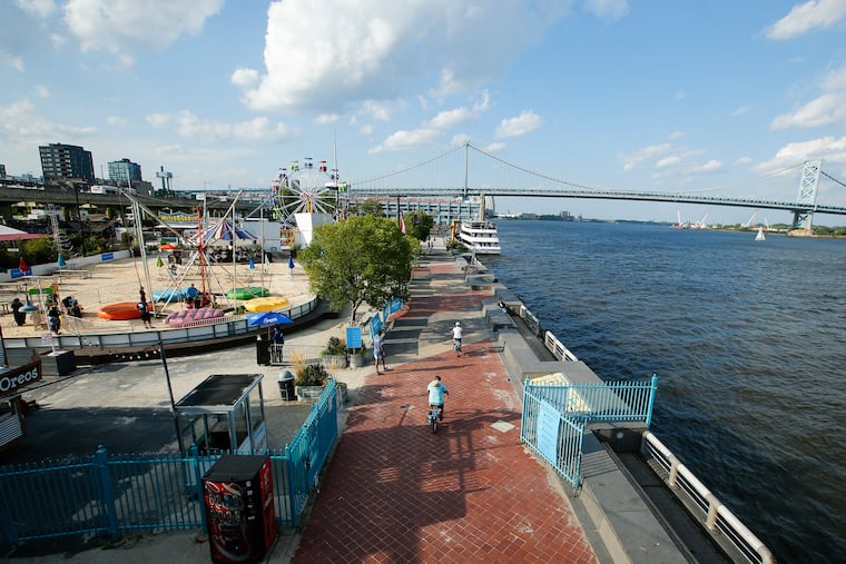 A view of the of Penn's Landing near Market Street, where the Sixers are proposing a new arena.