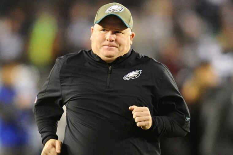 Philadelphia Eagles head coach Chip Kelly before the start of the game against the Dallas Cowboys at Lincoln Financial Field. (Eric Hartline/USA Today)