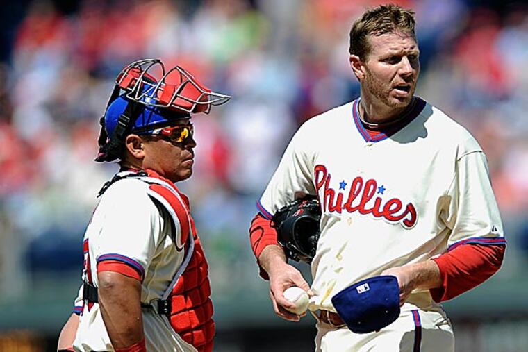 The reason Roy Halladay has won 201 major league games and a Cy Young in both the National and American leagues is because of his mentality to take the ball when it is his turn and fight through adversity to the bitter end. (Michael Perez/AP)