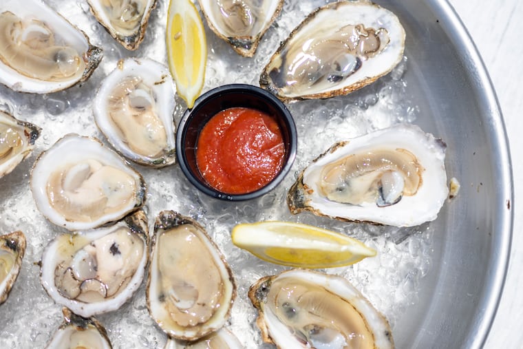 A few Sugar Shack Oysters at the Barnegat Oyster Collective in Barnegat, N.J., on Friday, June 14, 2024.