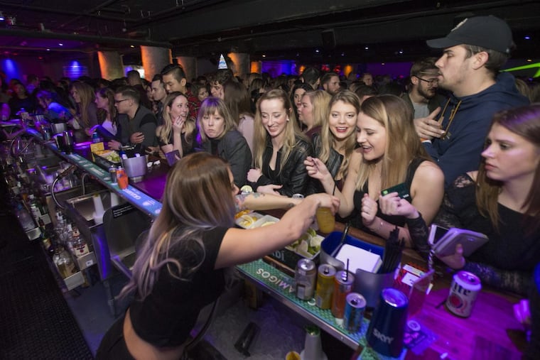 One of the crowded bars at the Concourse Dance Bar on Feb. 24, 2018.